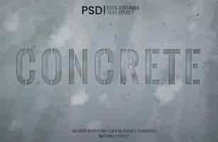 Free PSD grey concrete text effect