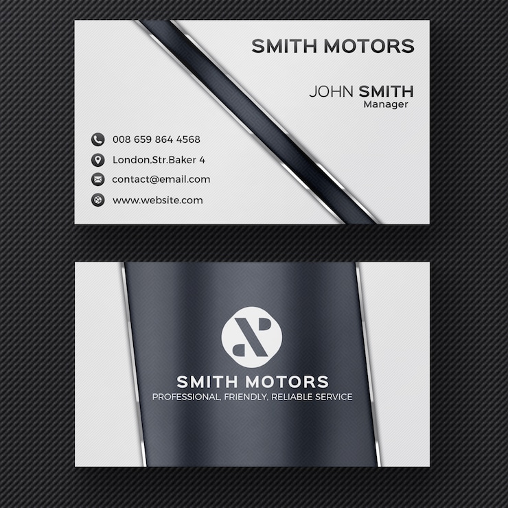 Free PSD grey corporate business card