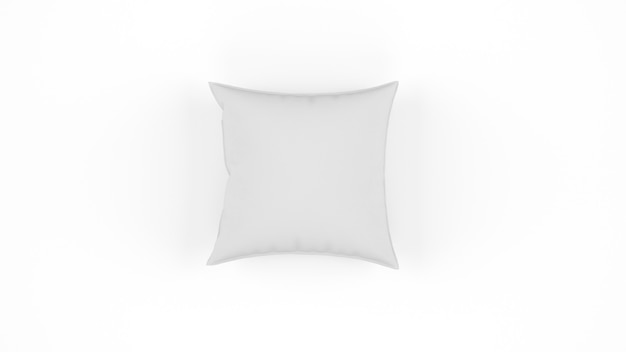 Grey cushion isolated, top view