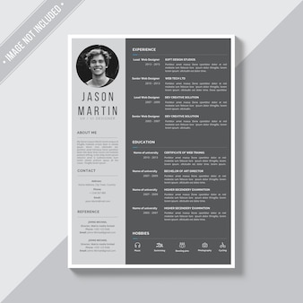 Grey cv template