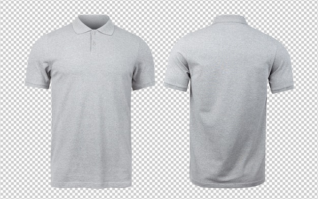 dark grey polo shirt back