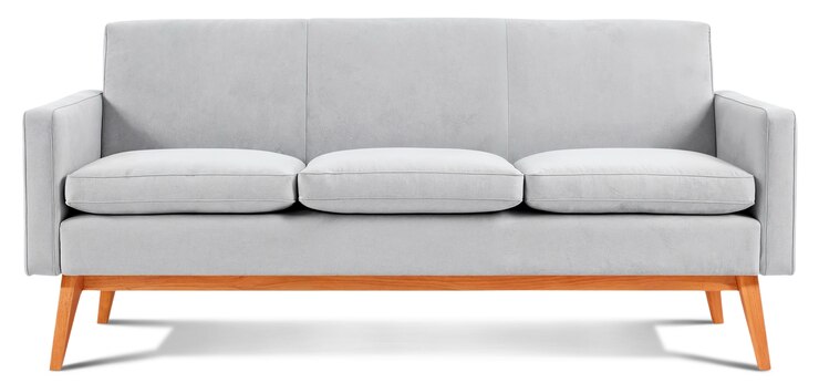 Free PSD grey sofa isolated