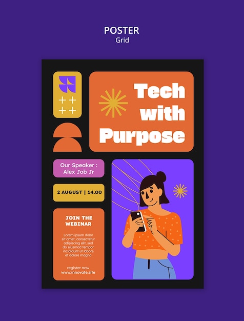 Grid user experience design template