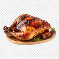 Free PSD grilled chicken isolated on transparent background