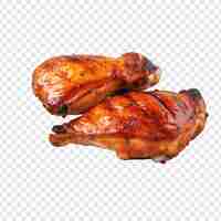 Free PSD grilled chicken isolated on transparent background