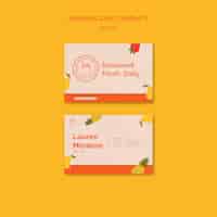 Free PSD grocery delivery service business card template
