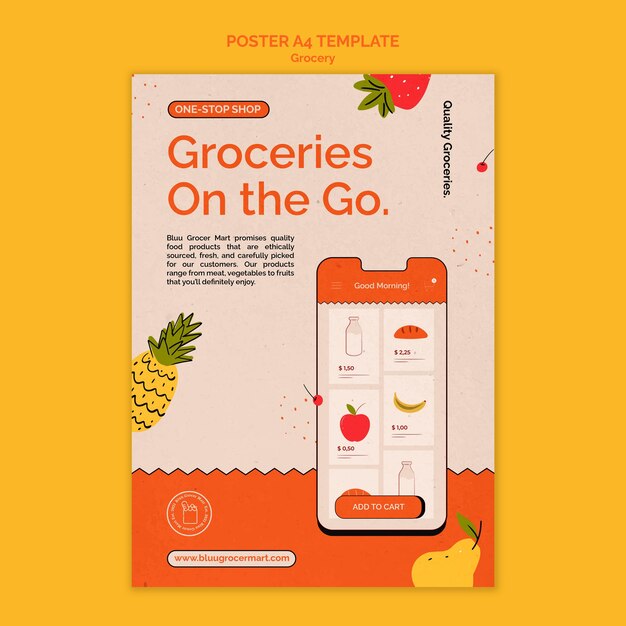 Grocery delivery service print template