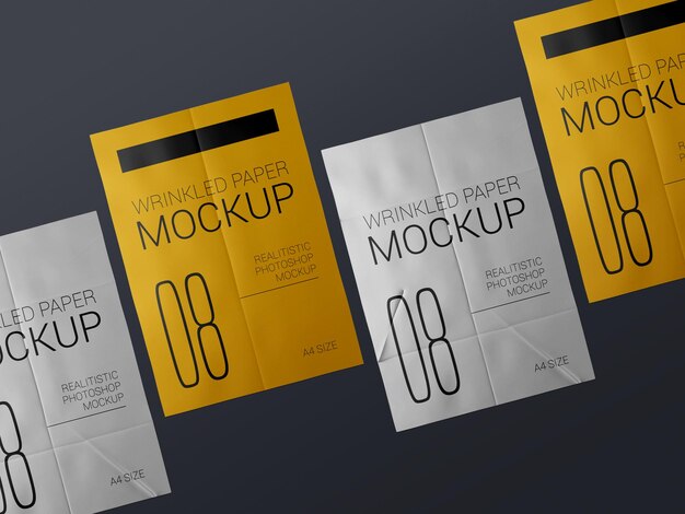 Download Free Psd Glued Poster Mockup