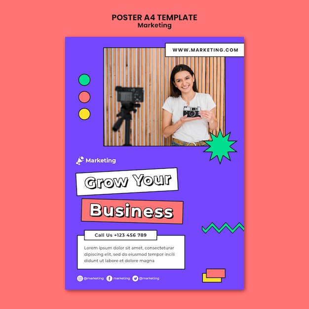 Grow your business poster template