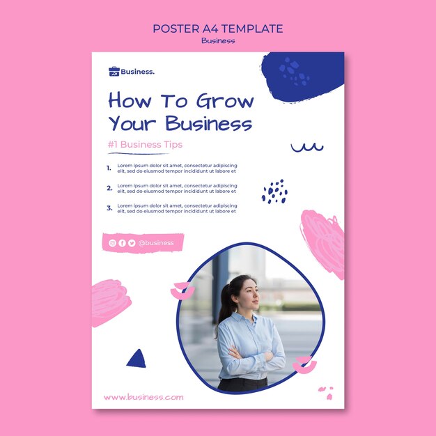 Grow your business poster template