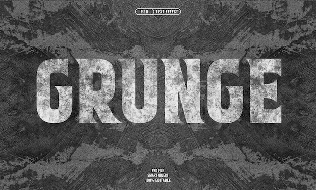 Grunge 3d editable text effect