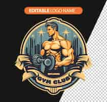 Free PSD gym club logo