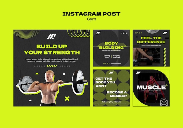 Free PSD gym  design template