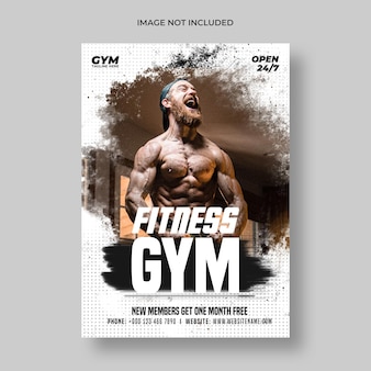 Gym fitness flyer and poster template