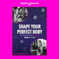 Free PSD gym poster design template