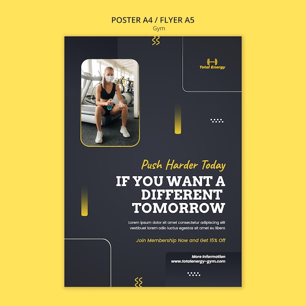Gym poster design template