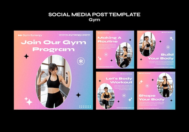 Gym schedule social media post