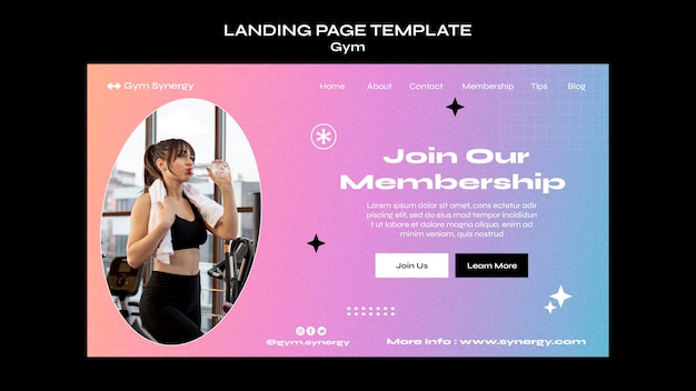 Gym schedule web template