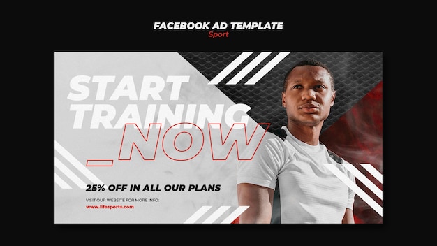 Gym and sport social media promo template