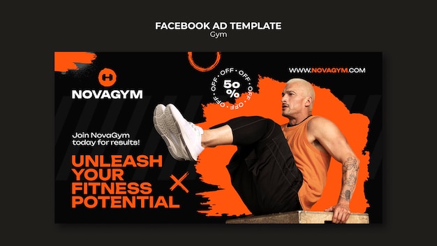 Free PSD gym  template design