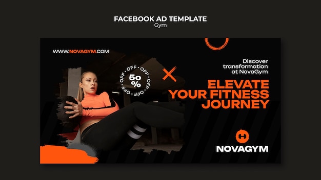 Free PSD gym  template design