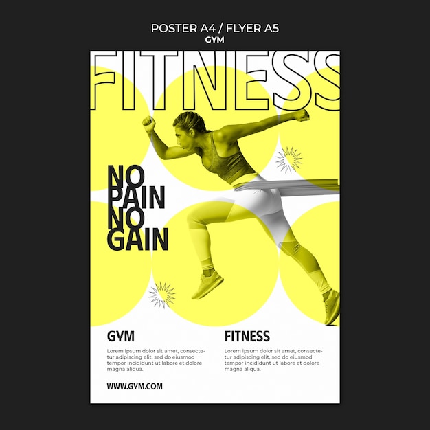 Free PSD gym  template design