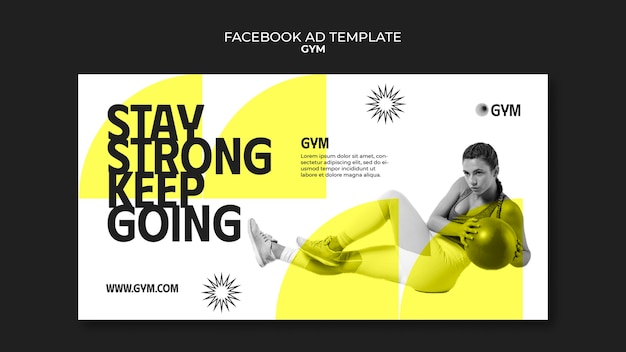 Free PSD gym  template design