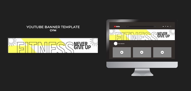 Free PSD gym  template design