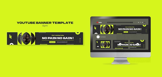 Free PSD gym template  design