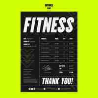 Free PSD gym template design