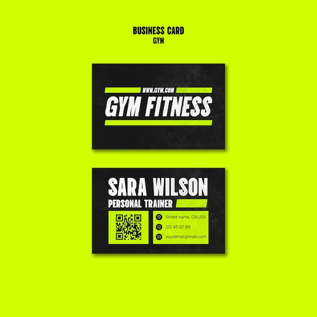 Free PSD gym template design