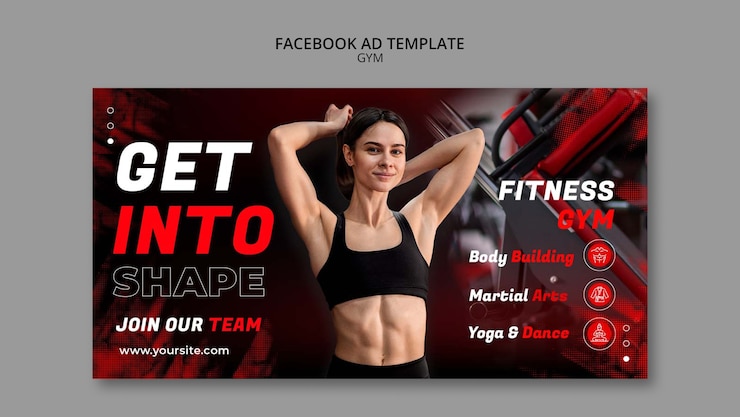 Free PSD gym training facebook template
