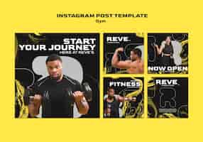 Free PSD gym training  instagram posts