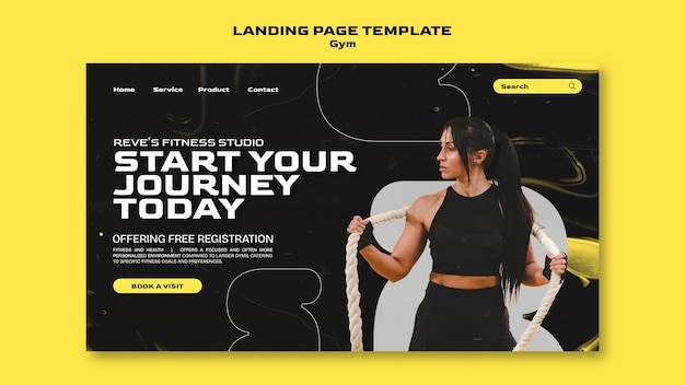 Gym training landing page template