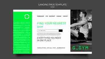 Free PSD gym training web template