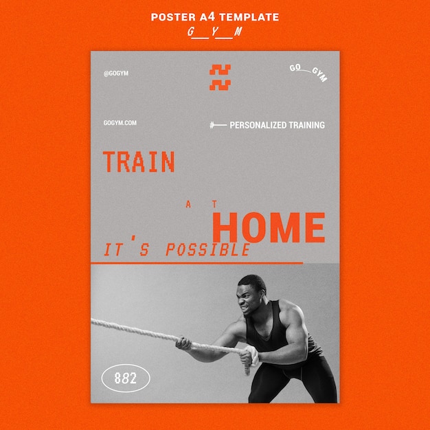 Gym vertical print template