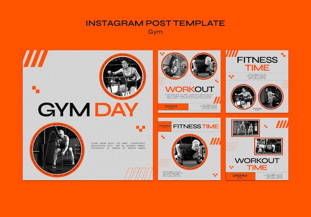 PSD gratuito post di instagram di allenamento in palestra