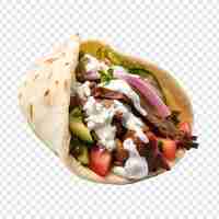 Free PSD gyros isolated on transparent background