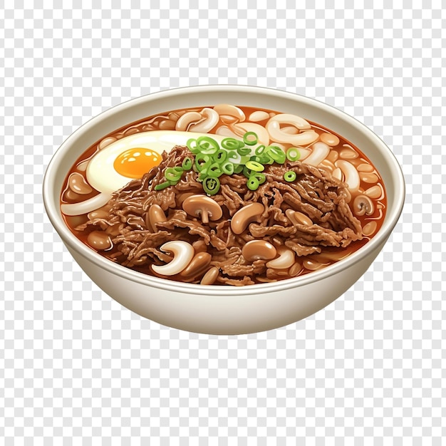 Free PSD gyudon isolated on transparent background