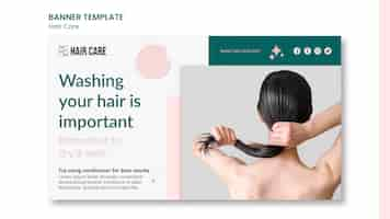 PSD gratuito stile del modello di banner di consulenza per la cura dei capelli