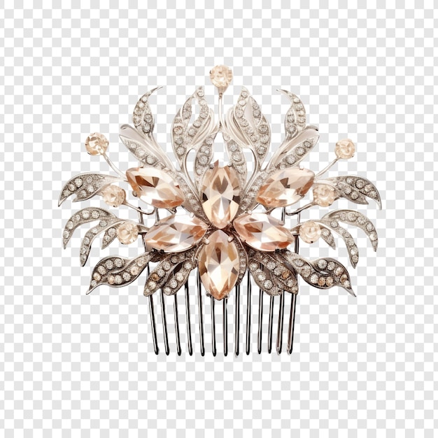 Hair comb jewellery isolated on transparent background