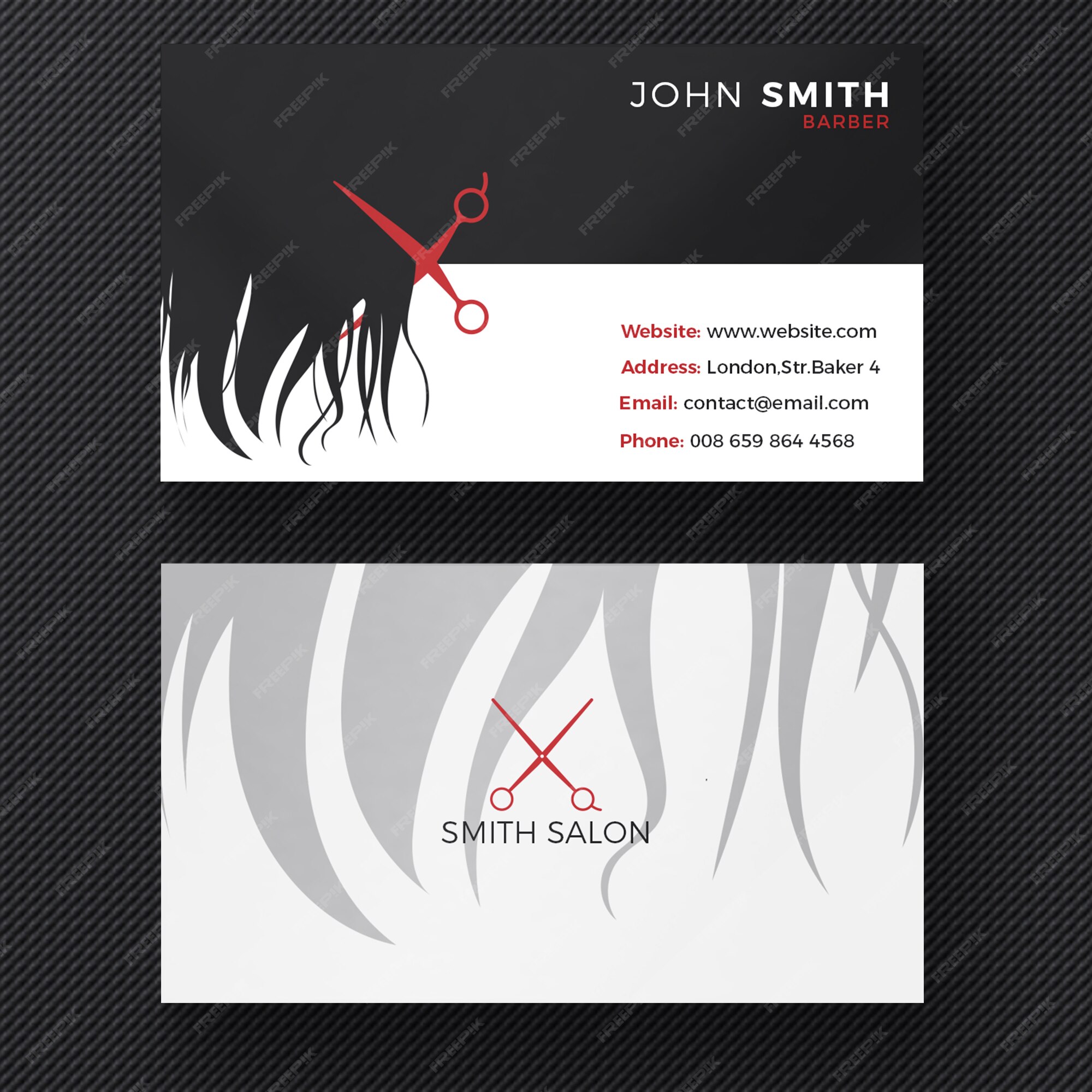 Hair Salon Business Card - Free Download on Freepik