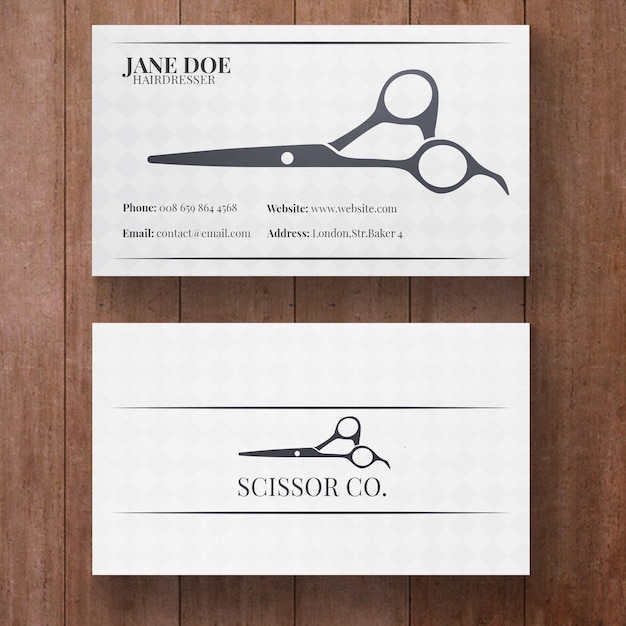 Hairdresser business card