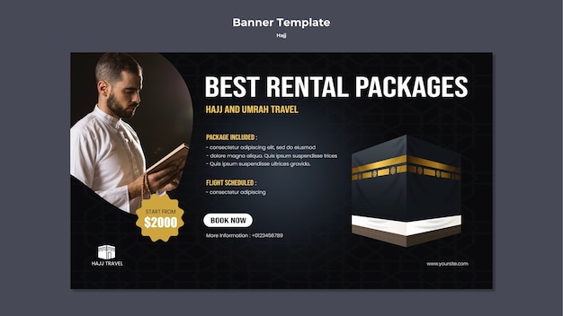 Hajj banner template design