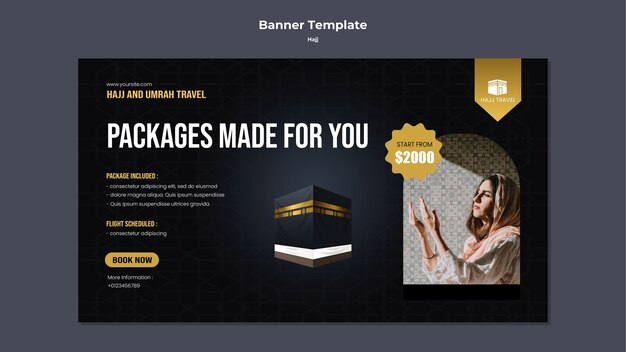 ハッジバナーテンプレートデザイン