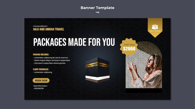 Hajj banner template design