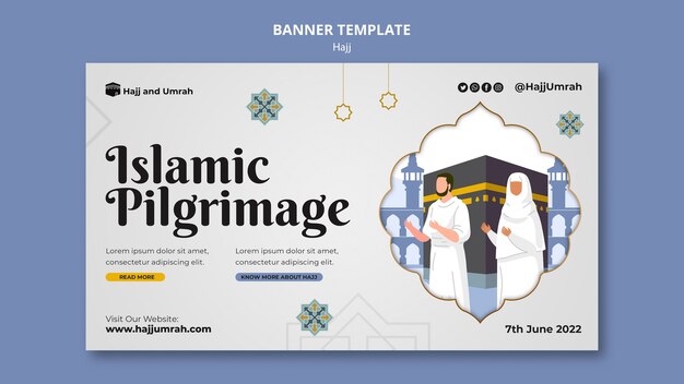Hajj banner template design