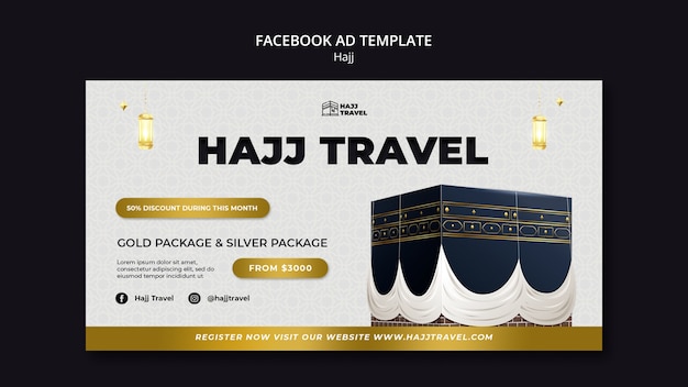 Free PSD hajj season facebook template