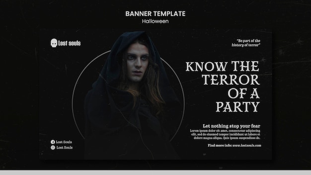 Halloween Banner Design Template