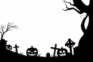 Free PSD halloween border isolated